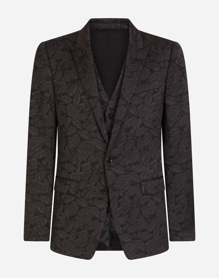 Floral jacquard Martini suit - 3