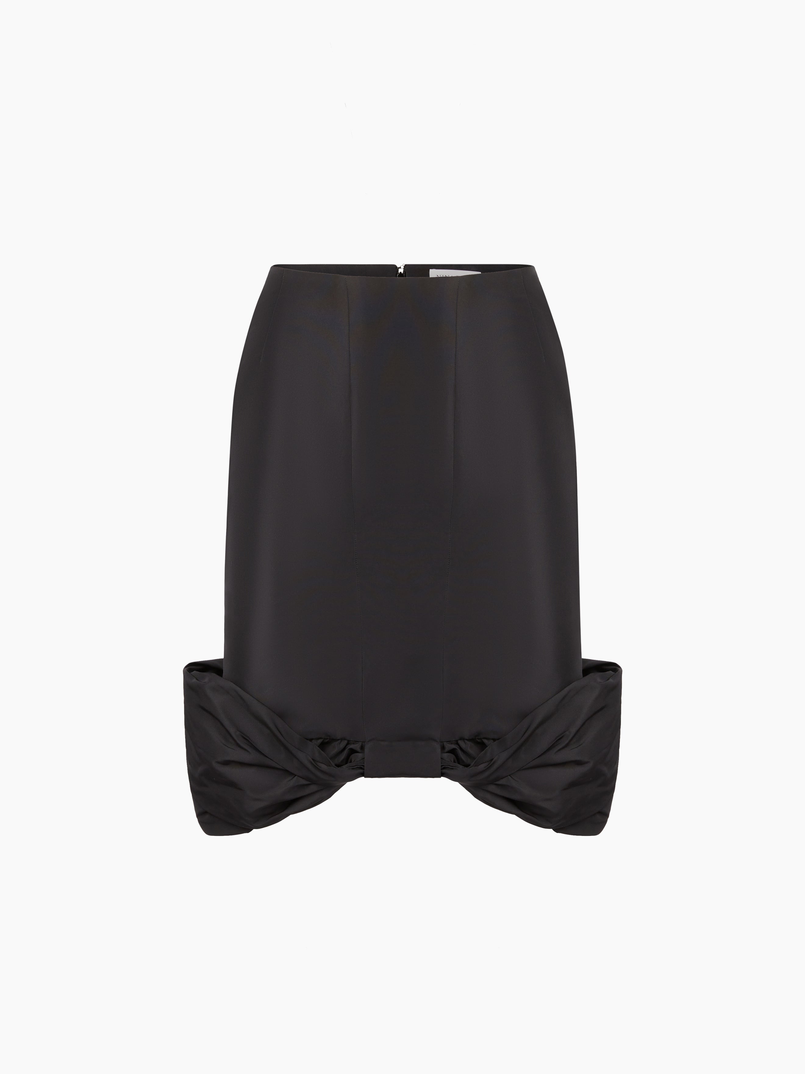TAFFETA BOW PEPLUM MIDI SKIRT - 5