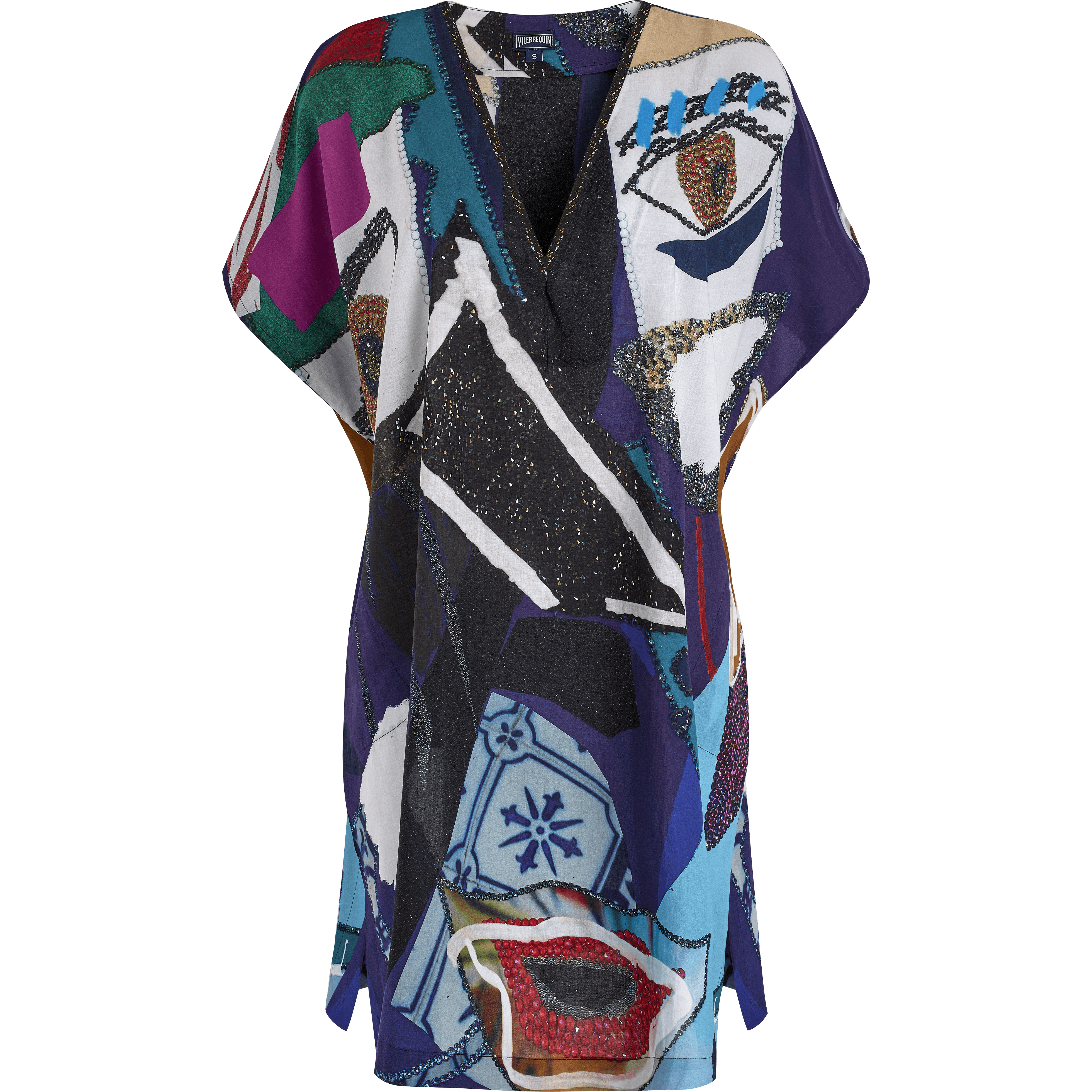 Women Cotton Voile Maxi Dress Envoûtement - Vilebrequin x Deux femmes noires - 1