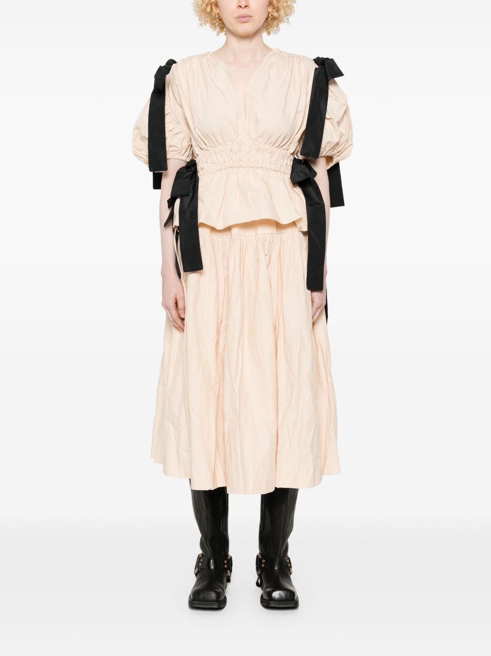 wrinkled midi skirt - 2