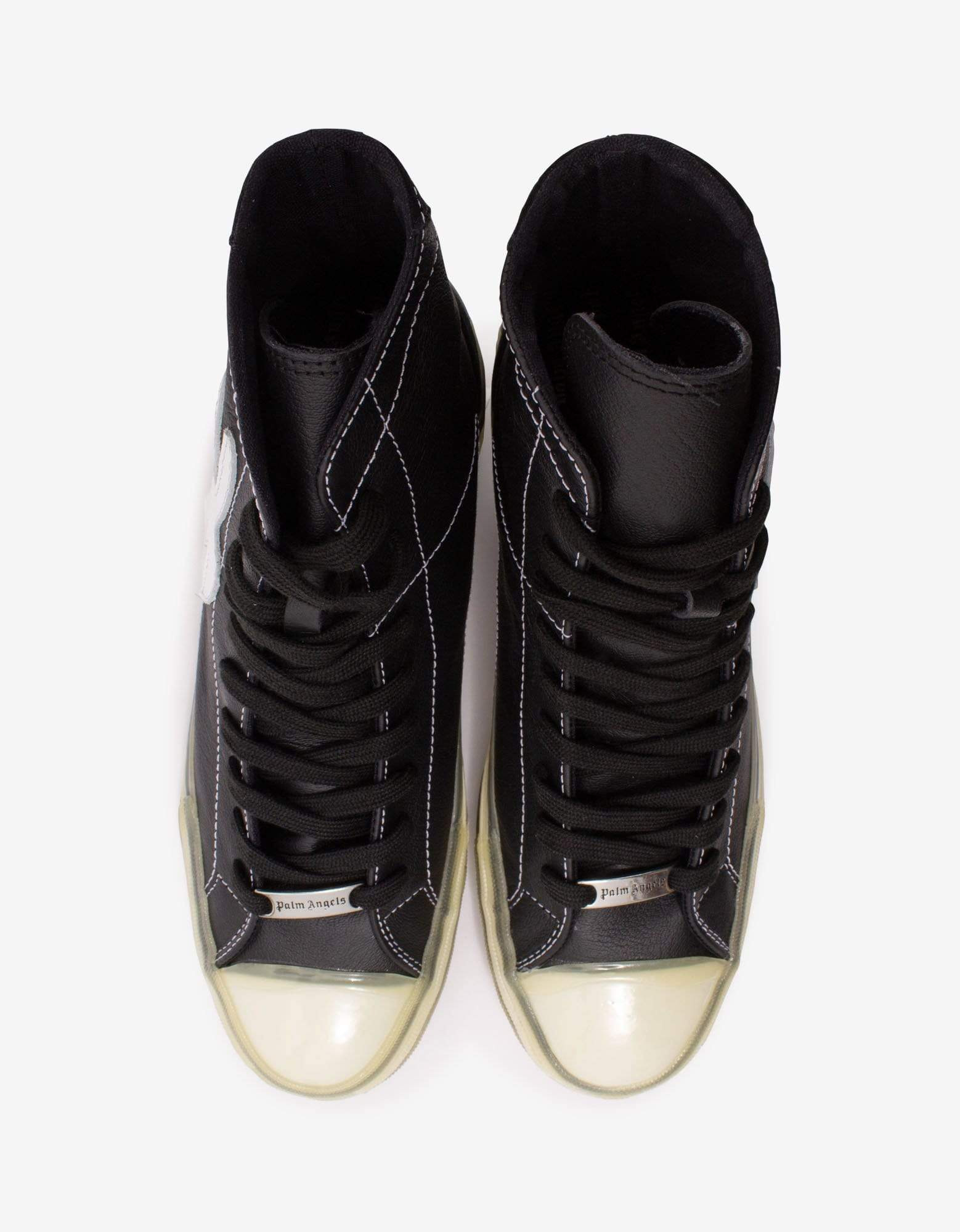 Palm Angels Black Palm Tree High Top Trainers - 6