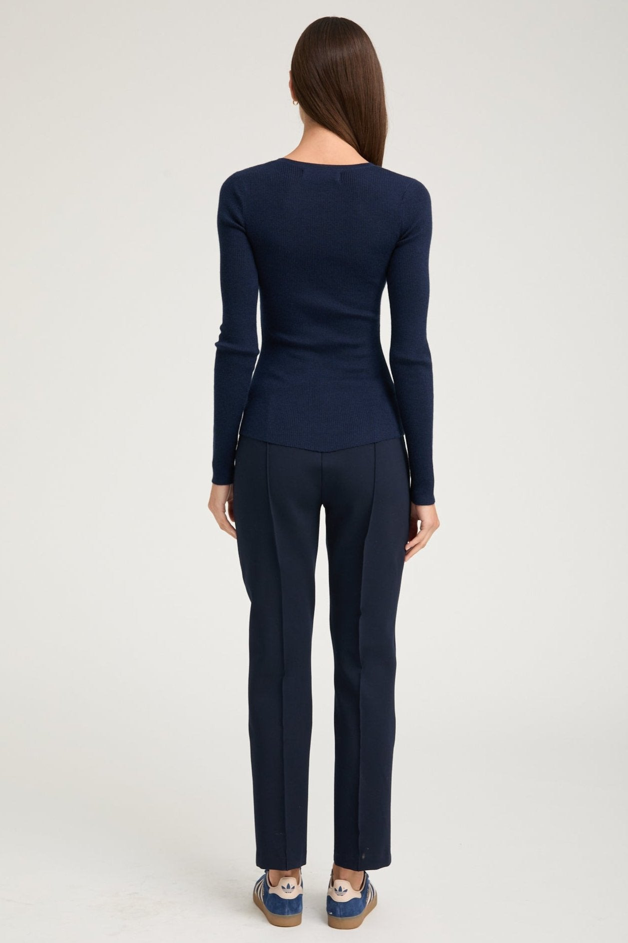NAVY CASANOVA SOPHIA LEGGINGS WITH PINTUCKS - 3