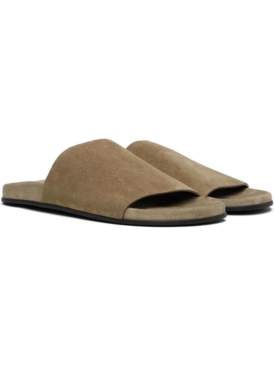 Taupe Hugh Slide Sandals - 4