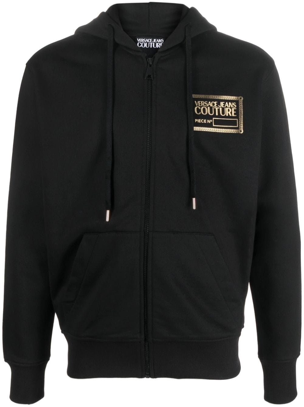 logo-print zip-up hoodie - 1