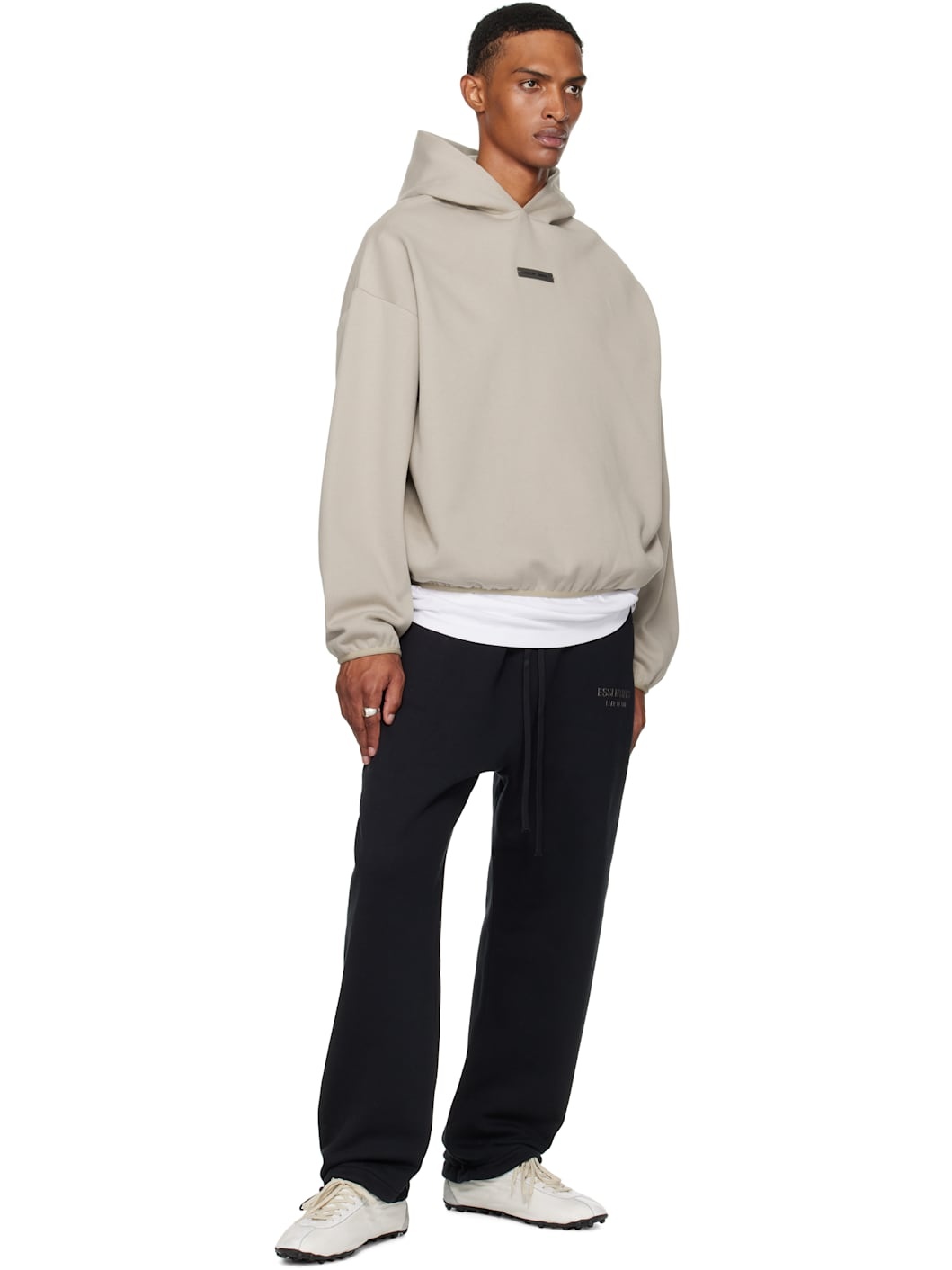 Taupe Modern Fit Fleece Hoodie - 4