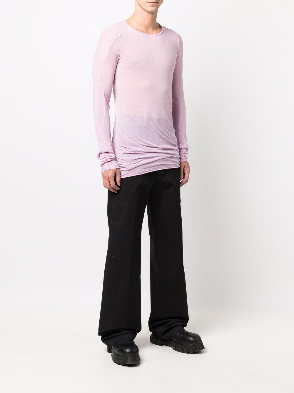 long-sleeved sheer T-shirt - 3