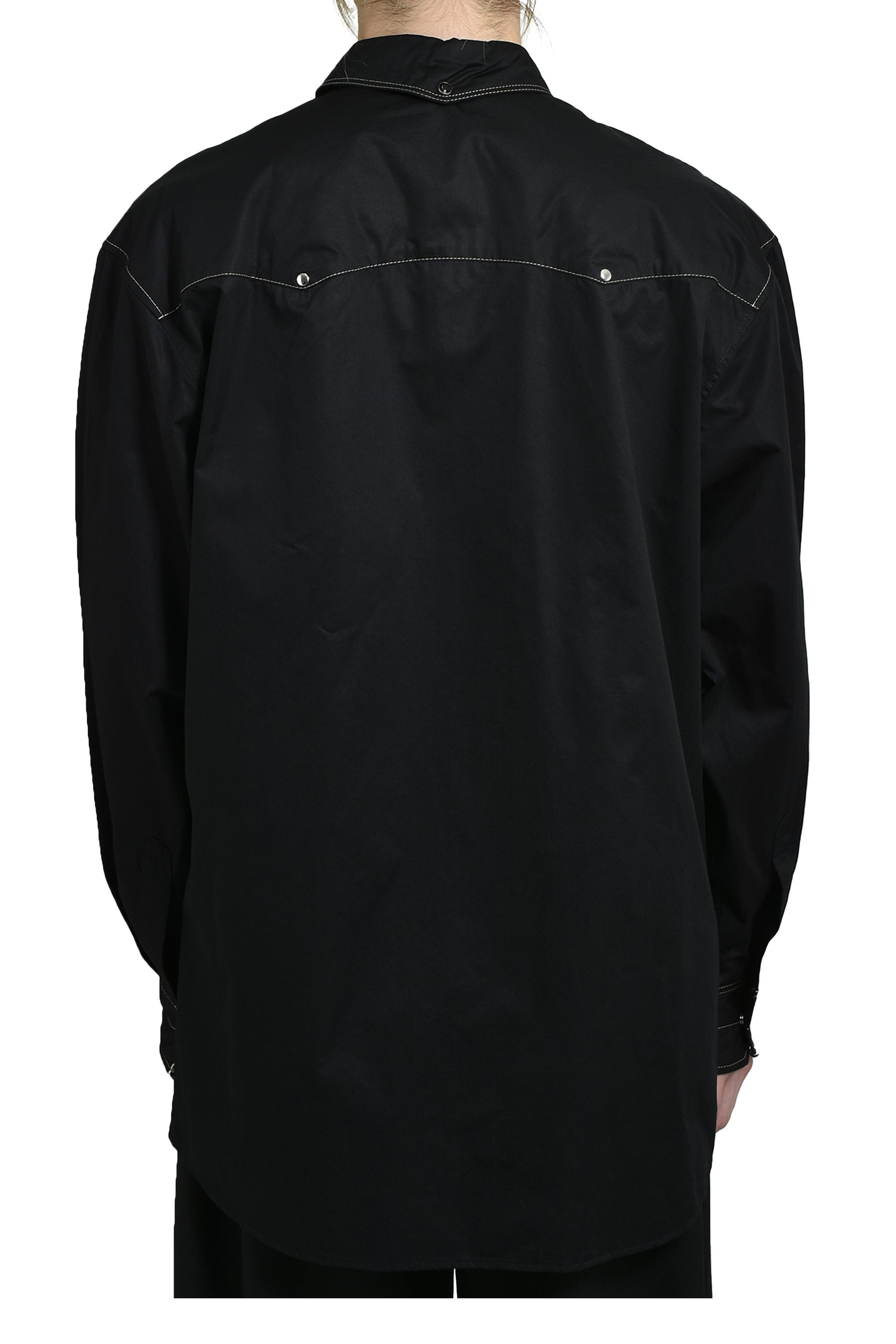 EMBELLISHED METAL SHIRT / BLK - 2