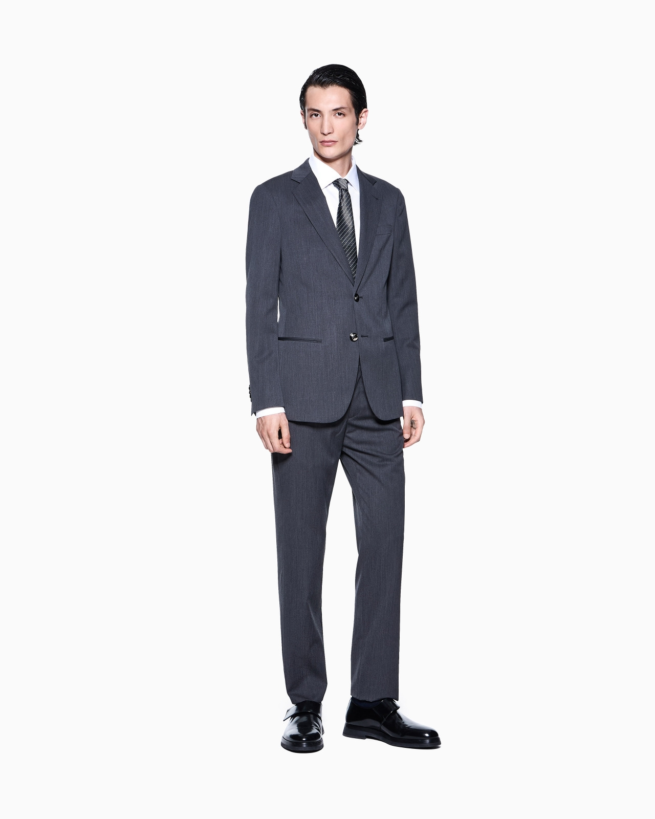 SOHO LINE SINGLE-BREASTED SUIT IN WOOL TWILL - 2