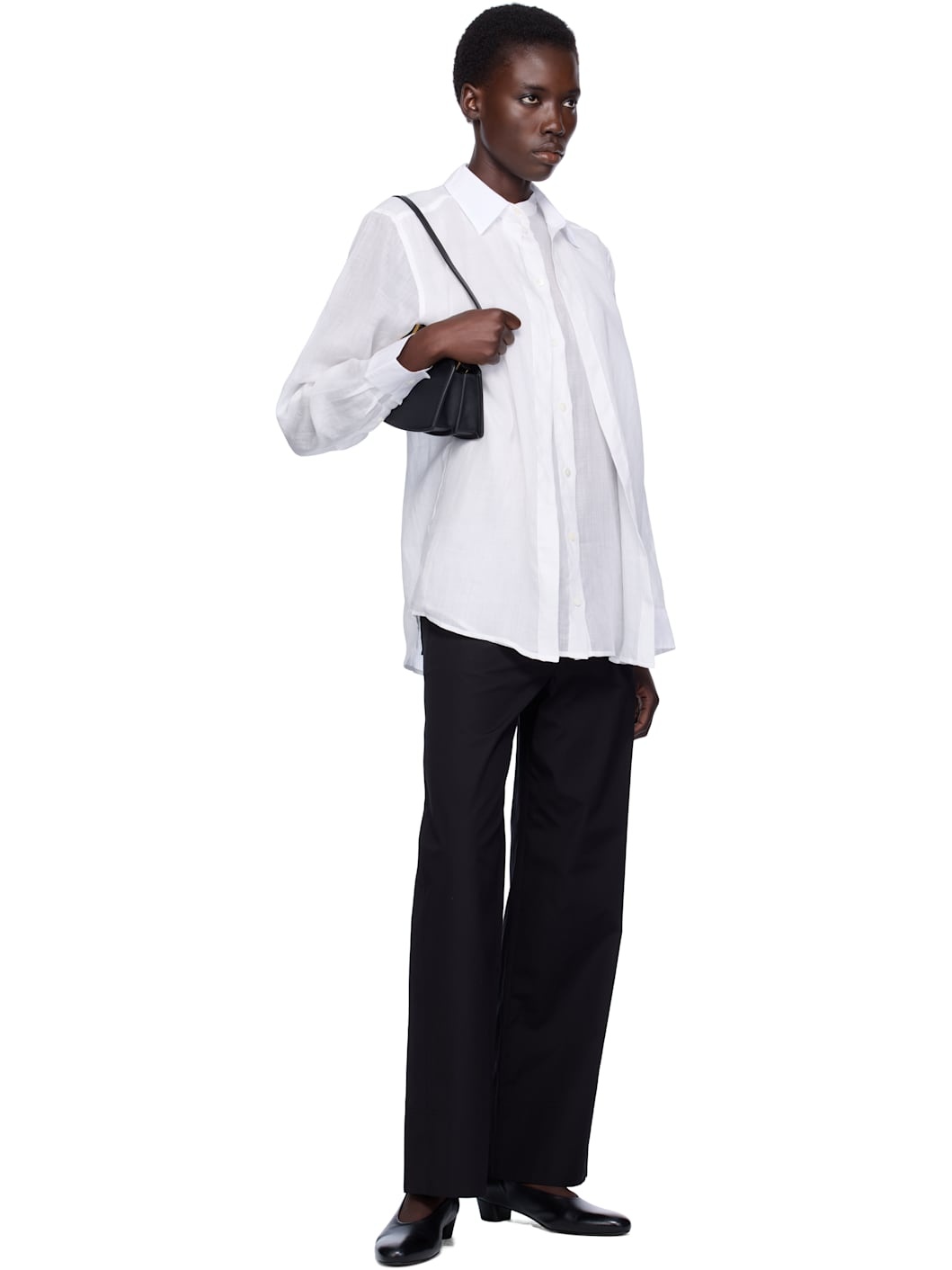 White Double Collar Shirt - 4