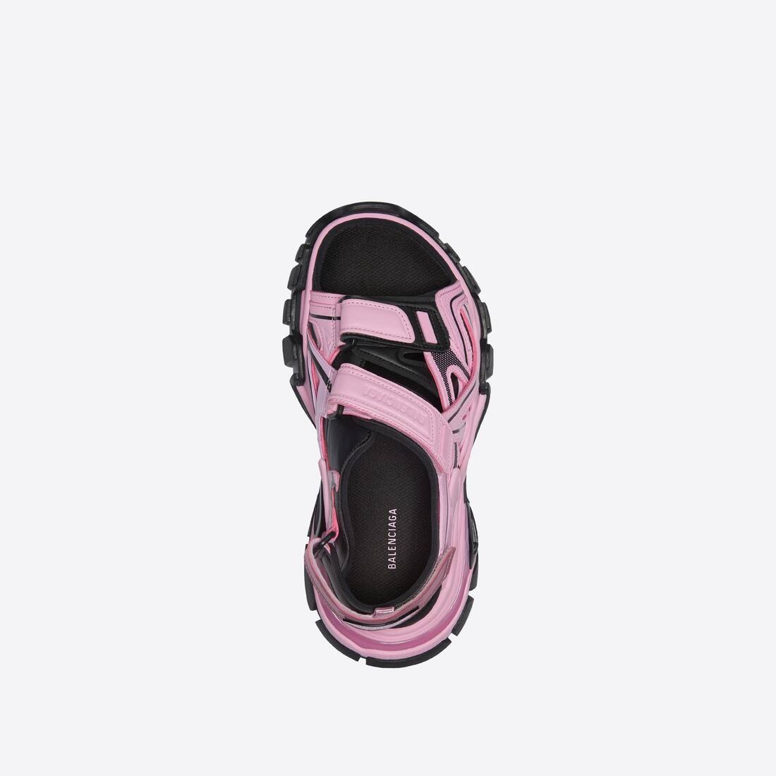 Women's Track Sandal in Neon Pink/black - 4