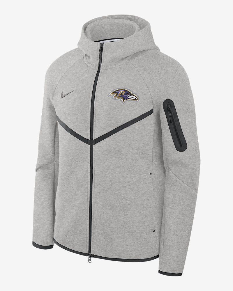 Baltimore Ravens Tech Fleece Windrunner Men's Nike NFL Full-Zip Hooded Jacket 1