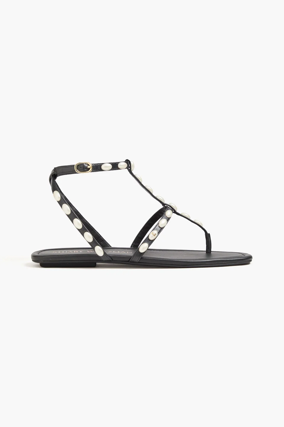 Pearlita 45 faux pearl-embellished leather sandals - 1
