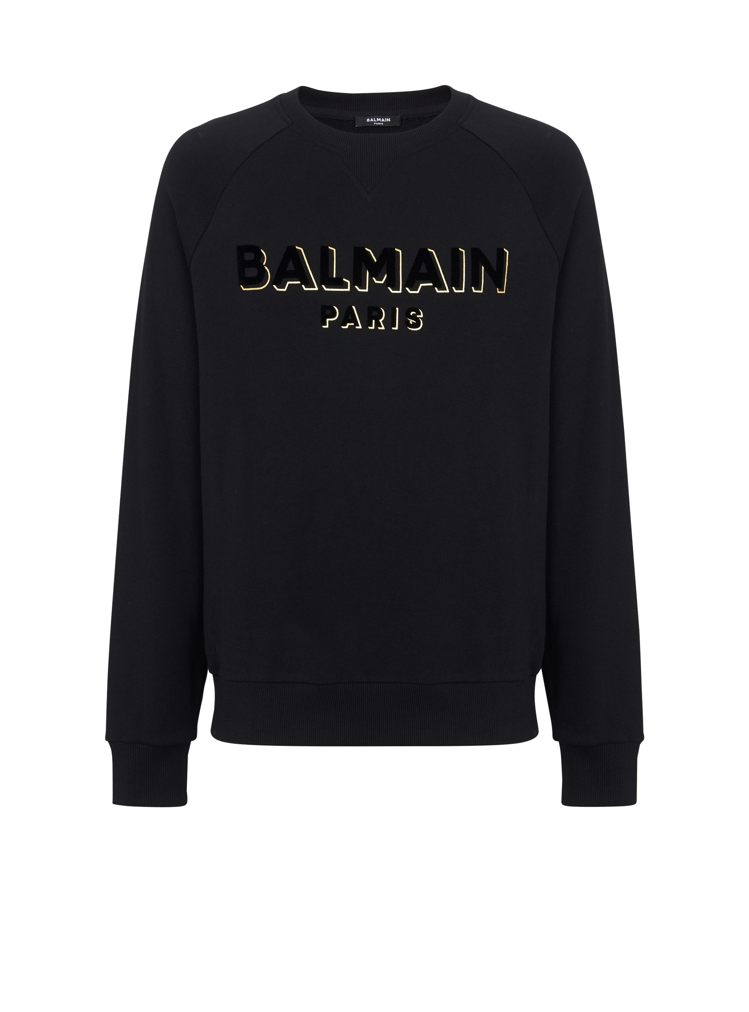 Metallic flocked Balmain sweatshirt - 1
