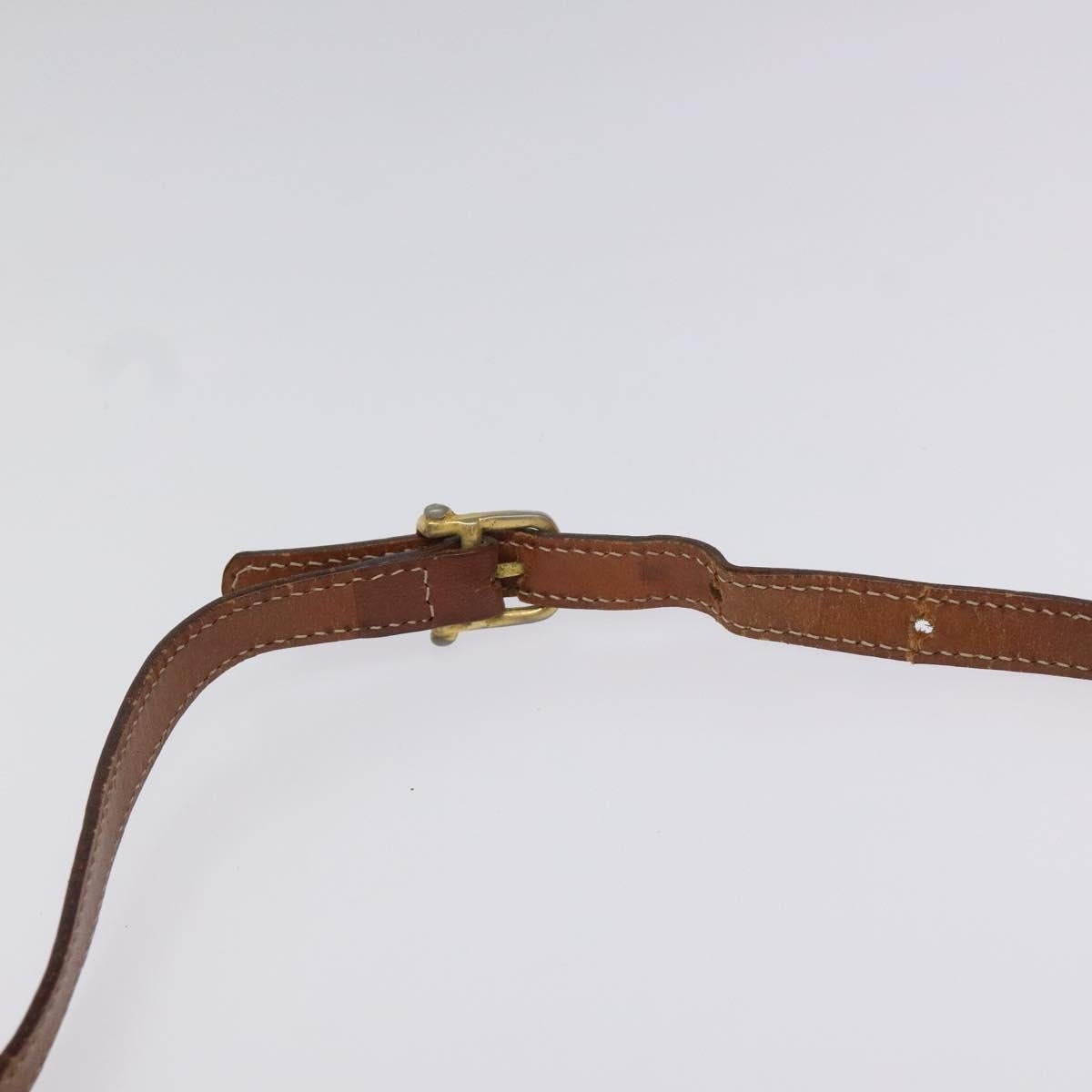 CELINE Macadam Canvas Shoulder Bag Pvc Leather Beige Brown Gold - 8