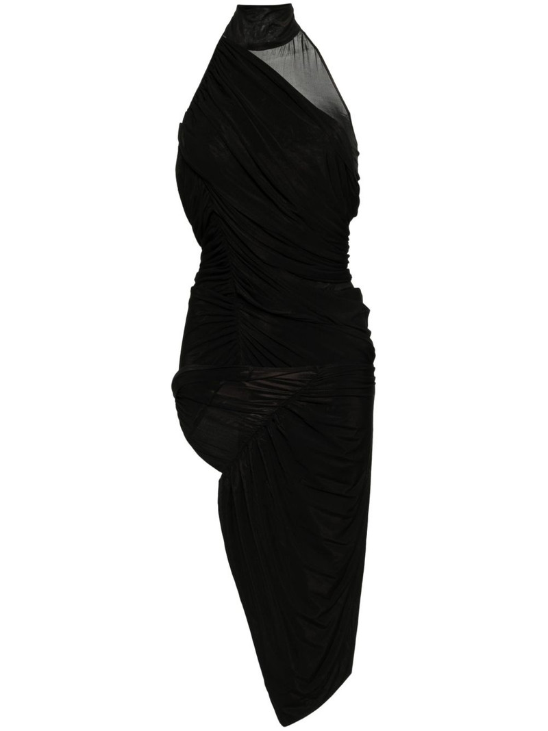 asymmetric halter dress 1