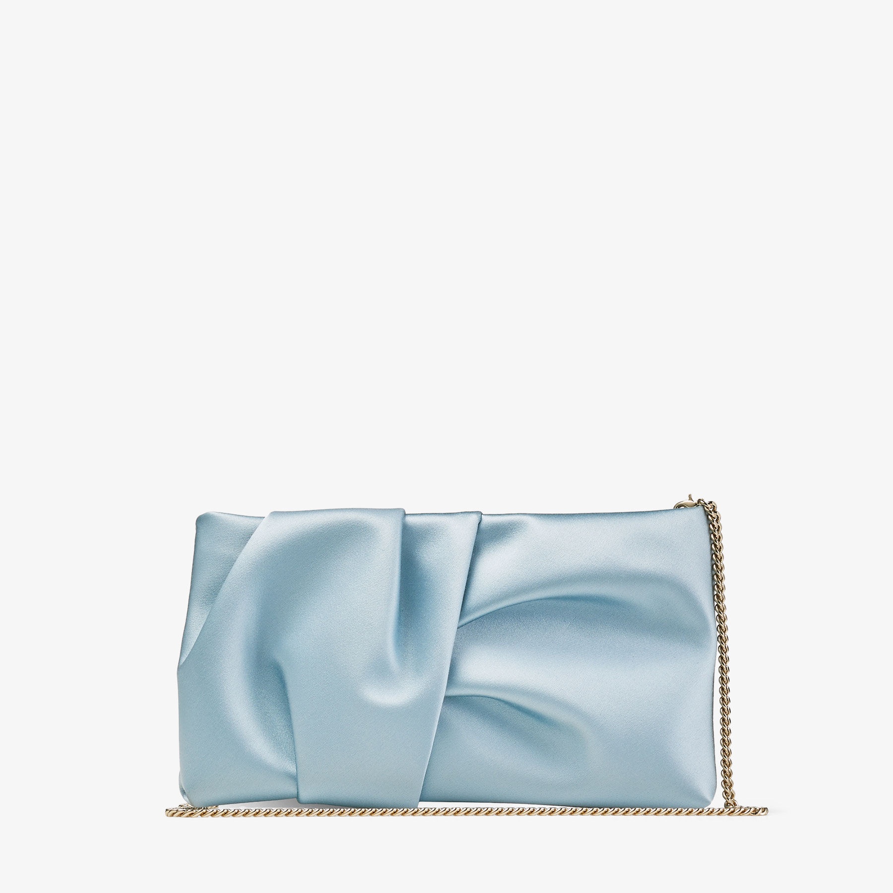 Bonny Clutch
Ice Blue Satin Clutch Bag - 7