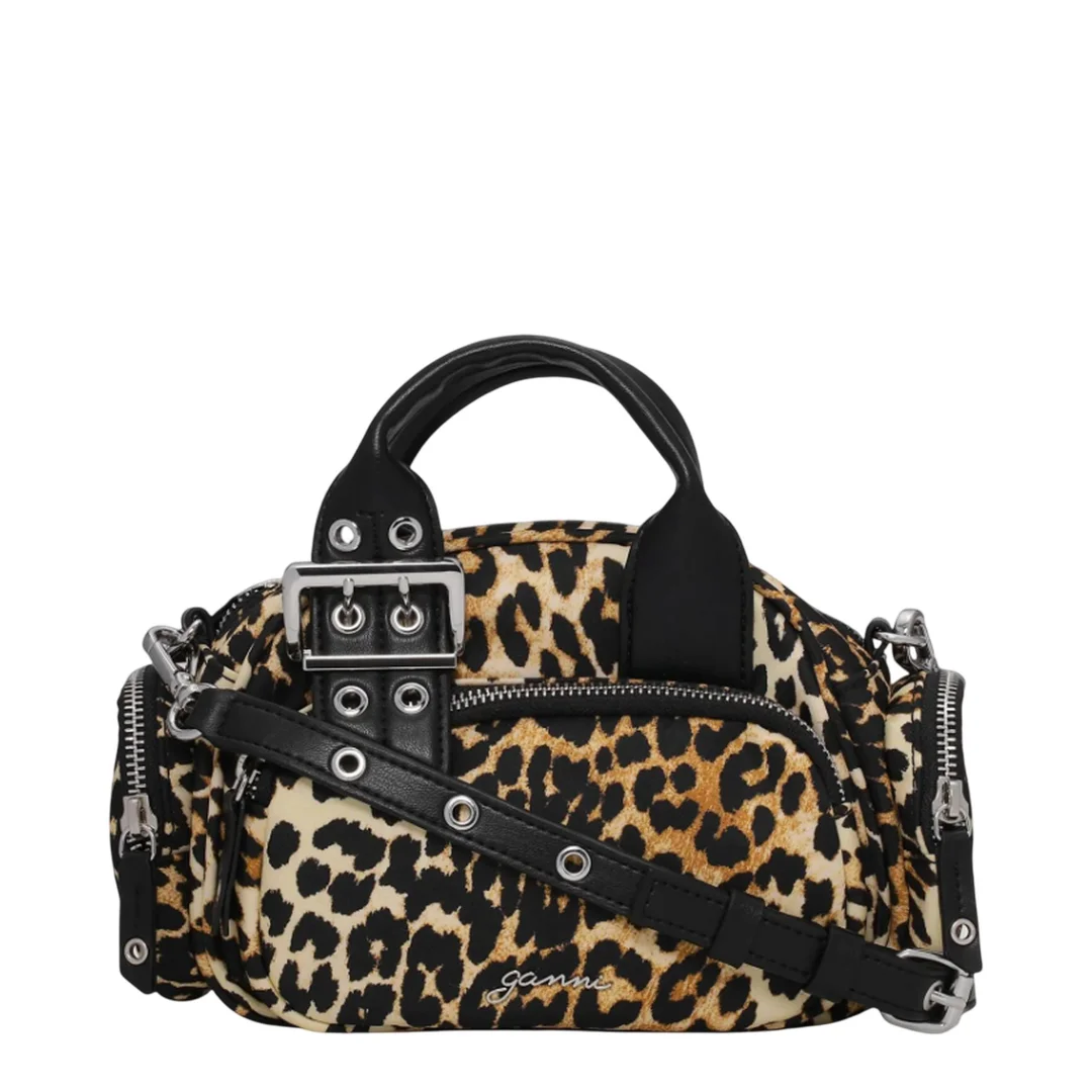 Leopard Mini Polochon Bag - 1