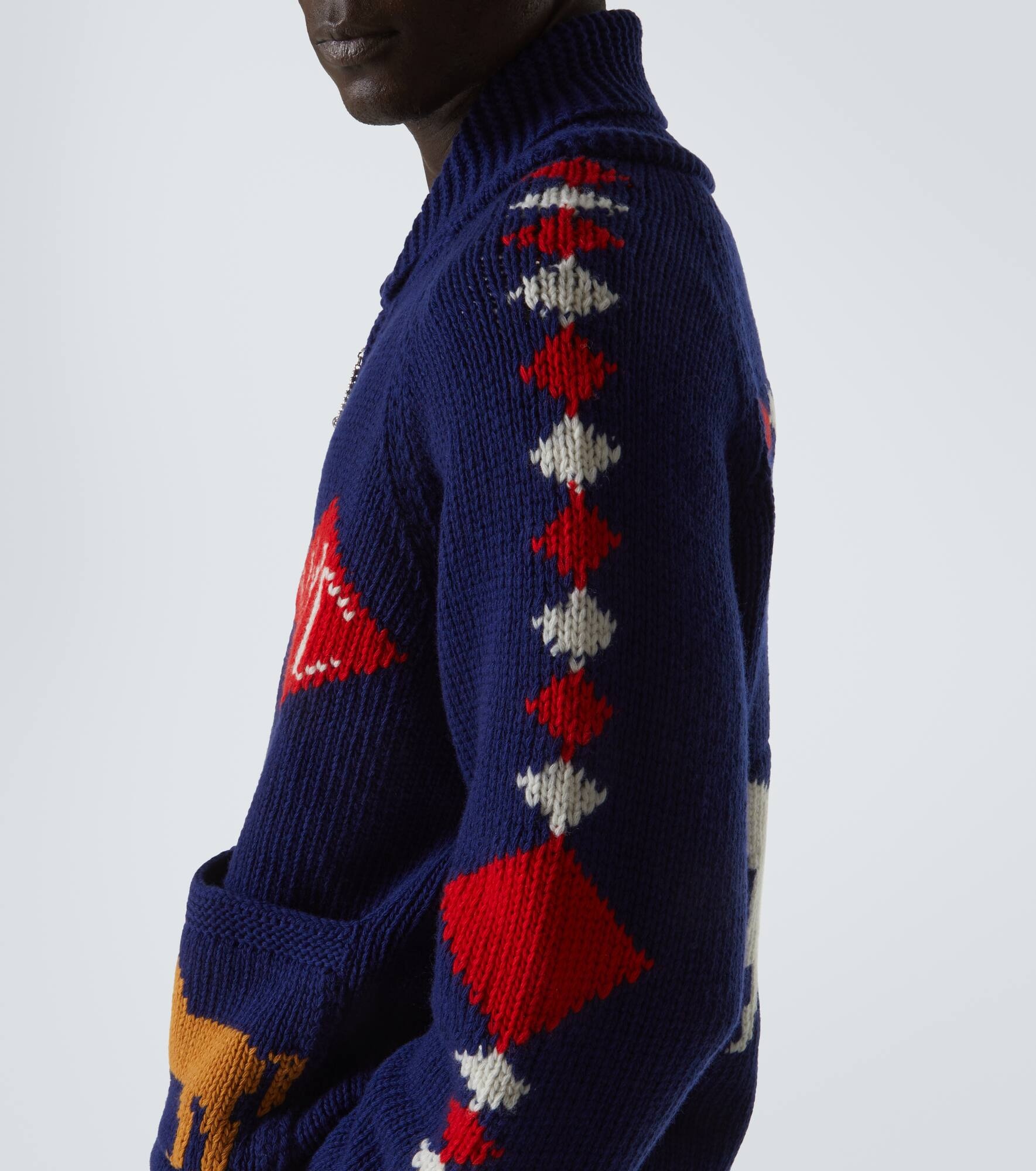 Diamond Corral wool zip-up cardigan - 5