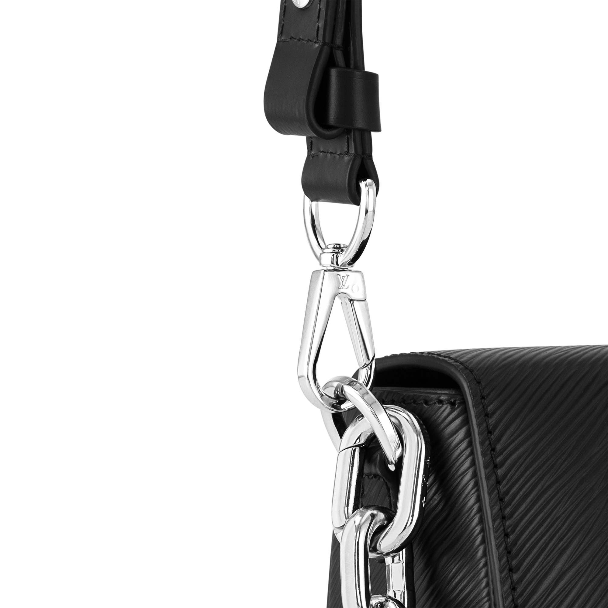 Louis Vuitton Twist Lock XL Black in Cowhide Leather with Silver-tone - US