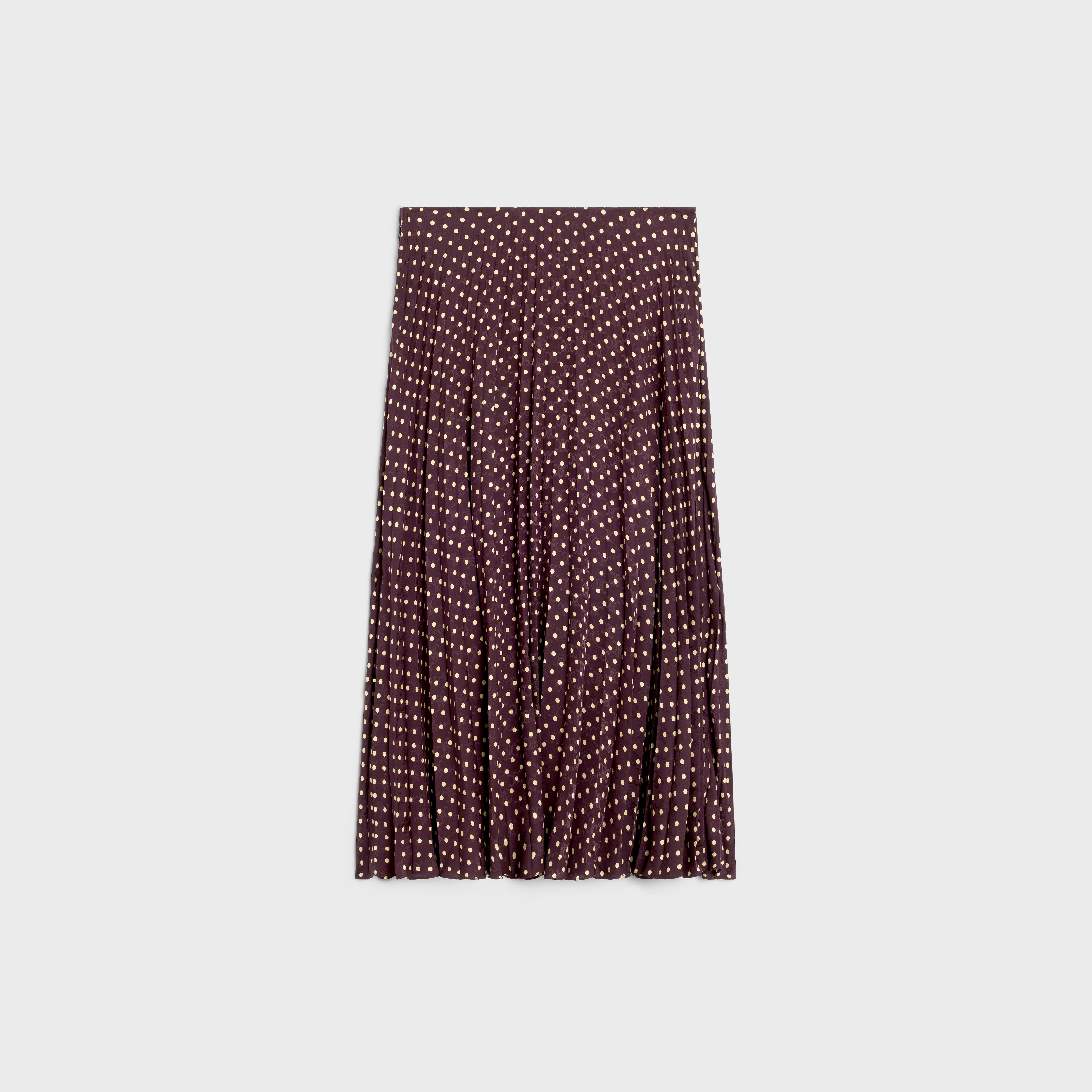 pleated midi skirt in silk - 2