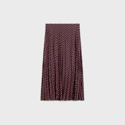 CELINE pleated midi skirt in silk outlook