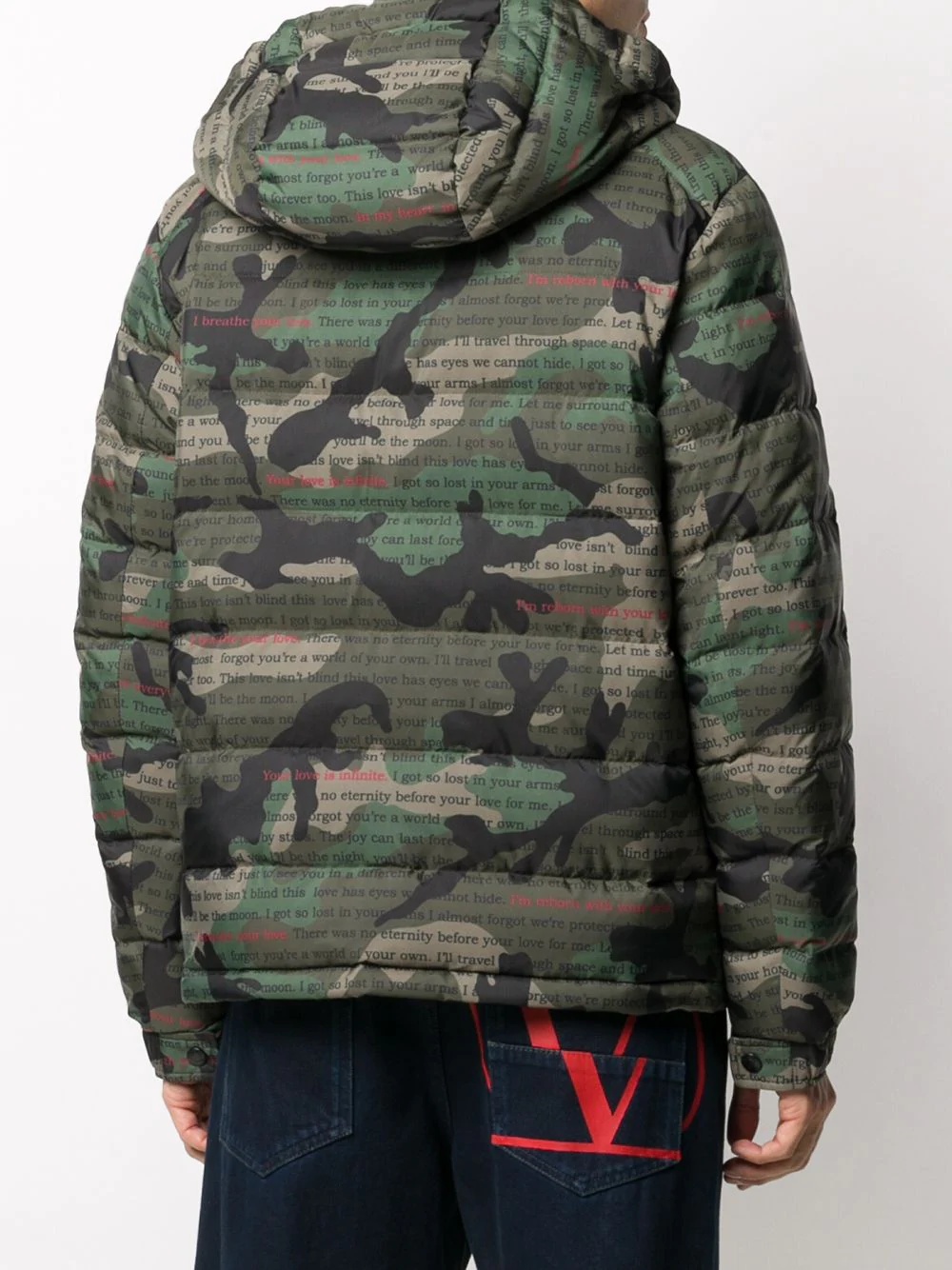 Poetry camouflage puffer jacket - 4