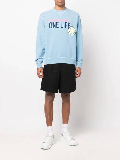 DSQUARED2 slogan-print long-sleeved sweatshirt outlook