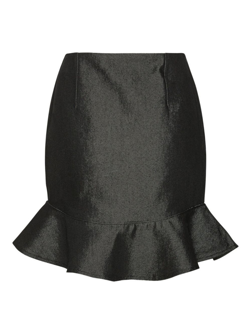 ruffle-denim mini skirt 1