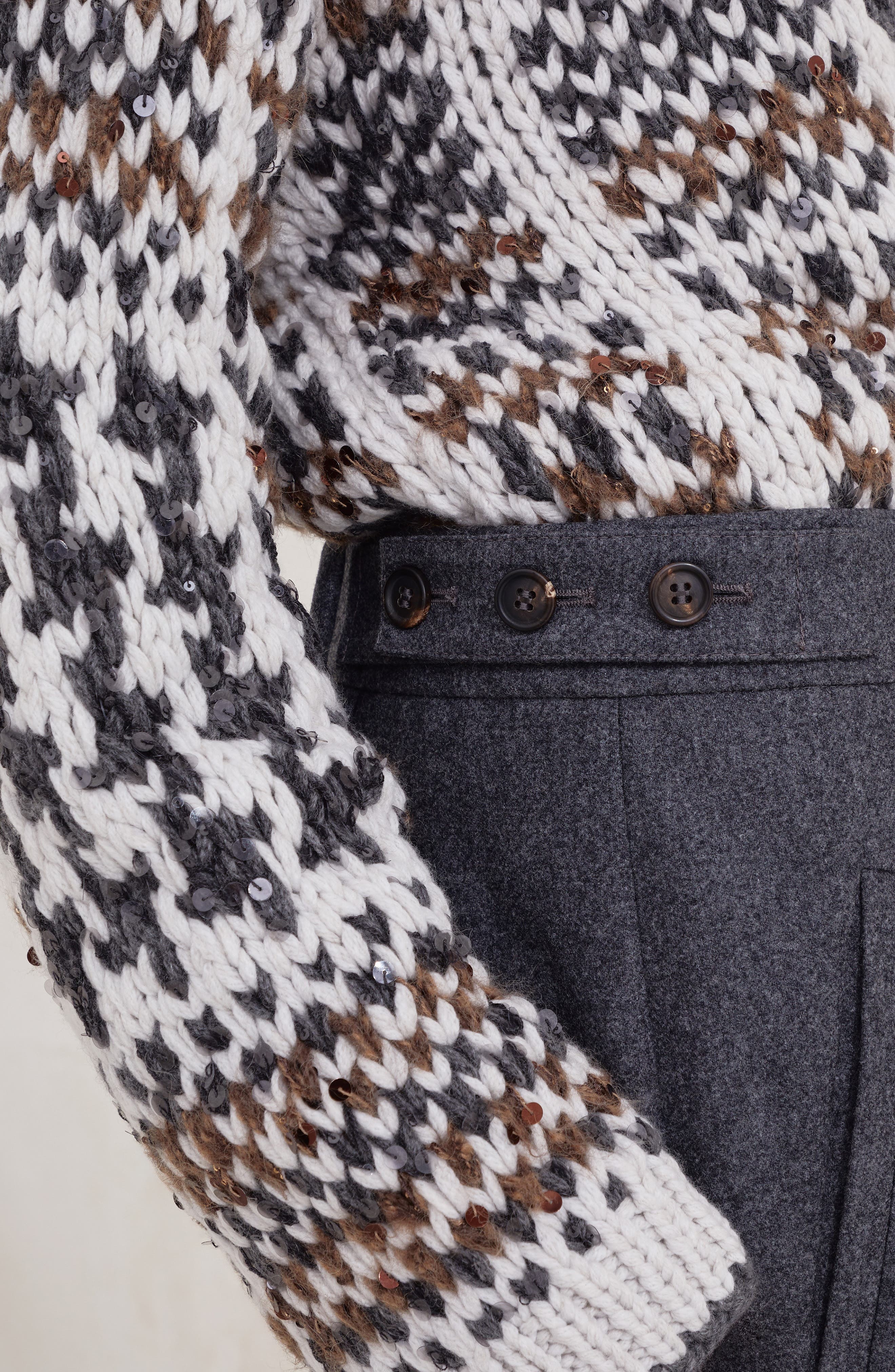 Brunello Cucinelli Straight Loose trousers in Lead at Nordstrom - 4