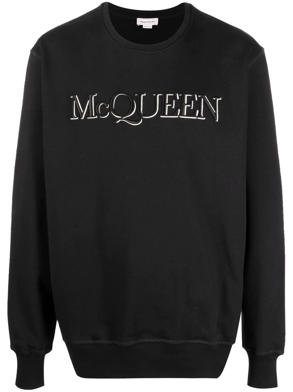 logo-embroidered crew-neck sweatshirt - 1