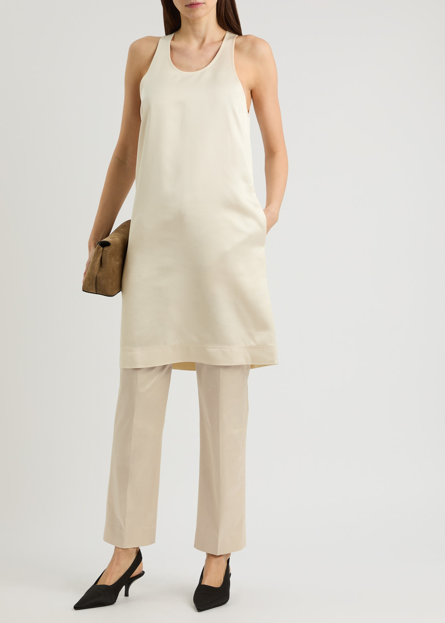 Toteme Cropped Straight-leg Satin Trousers - 4