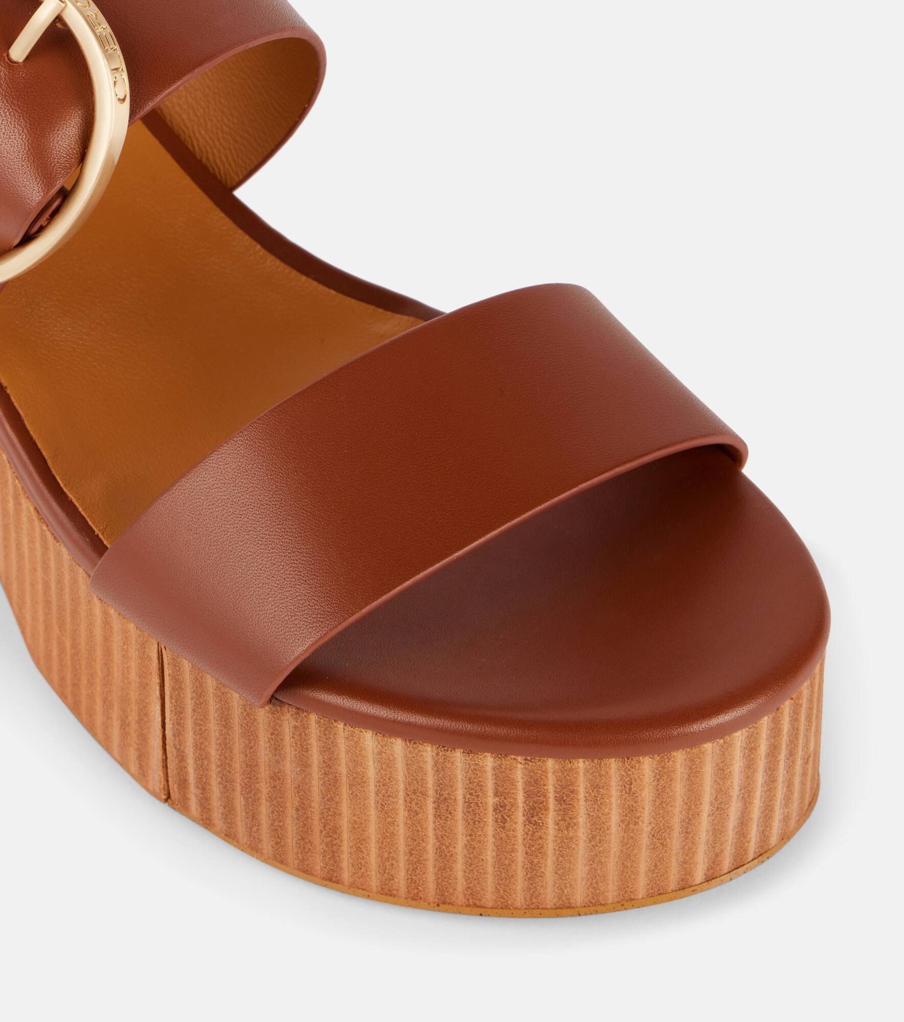 Chance leather platform mules - 5