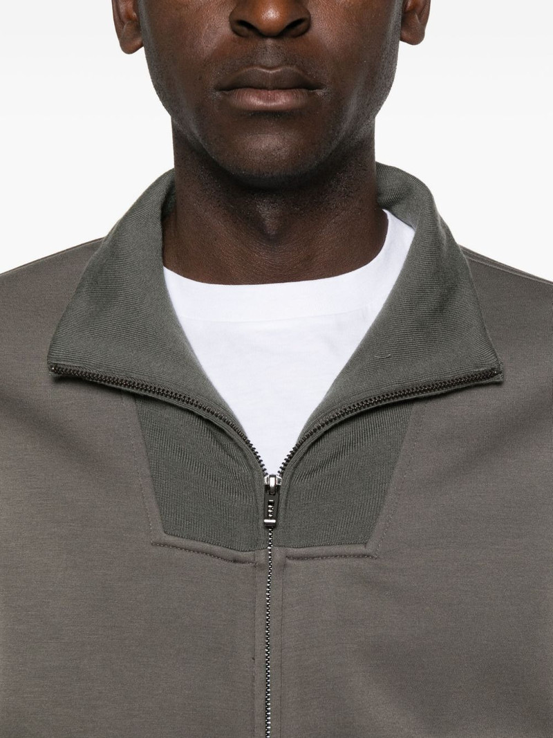 zip-front panelled sweater 5