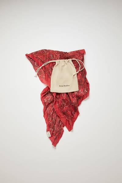 Acne Studios Crinkled cotton-blend bandana red outlook