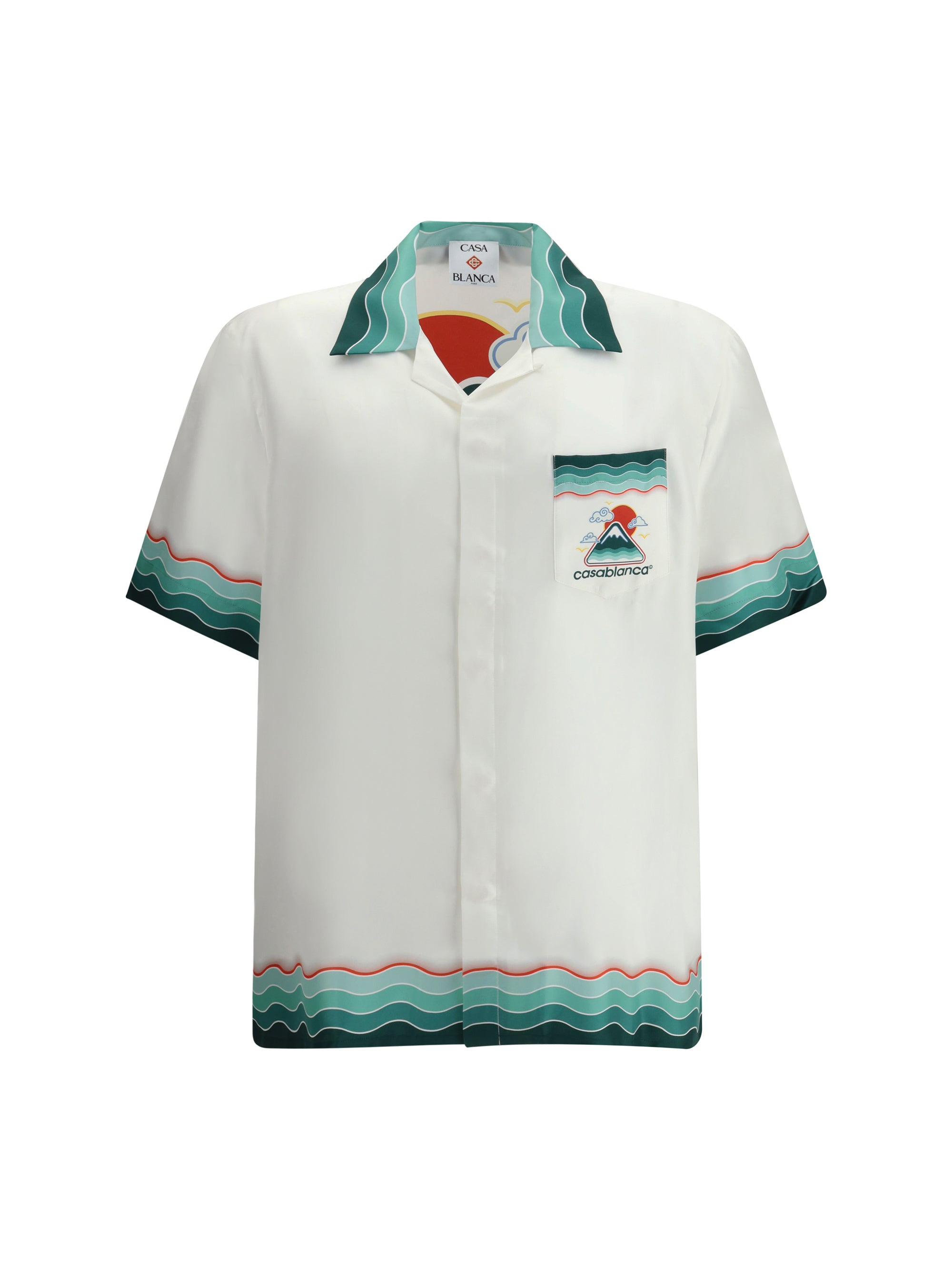 Casablanca Men Cuban Collar Short Sleeve Shirt - 1