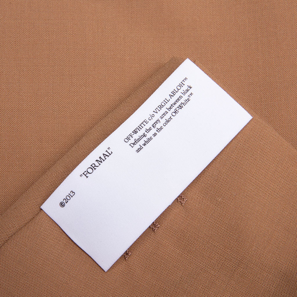 OFF-WHITE C/O VIRGIL ABLOH RELAXED LONG JACKET - CAMEL/NO COLOR - 3