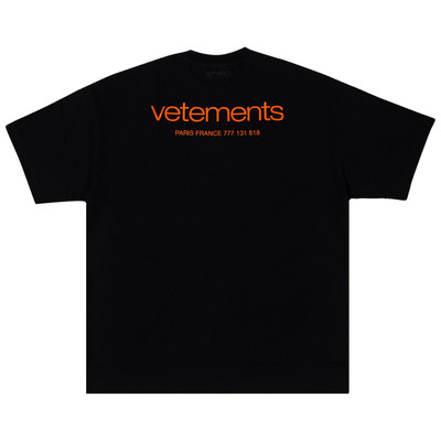 VETEMENTS Vetements Urban Logo T-Shirt 'Black' outlook