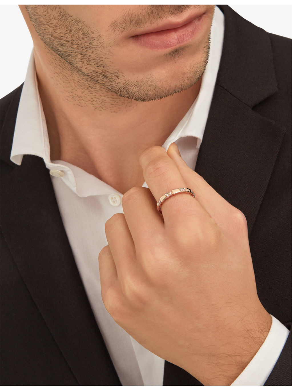Serpenti 18ct rose-gold and diamond ring - 2