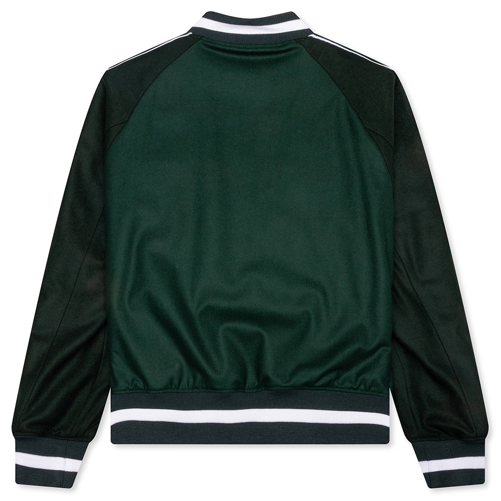 COLLEGE VARSITY WOOL JACKET - DARK GREEN - 2