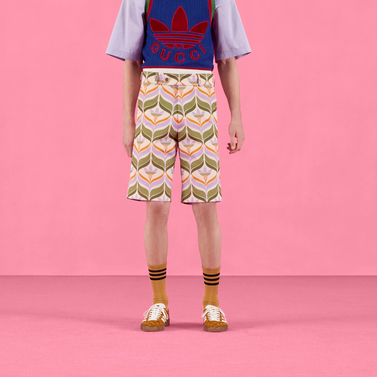 adidas x Gucci Trefoil print shorts - 6