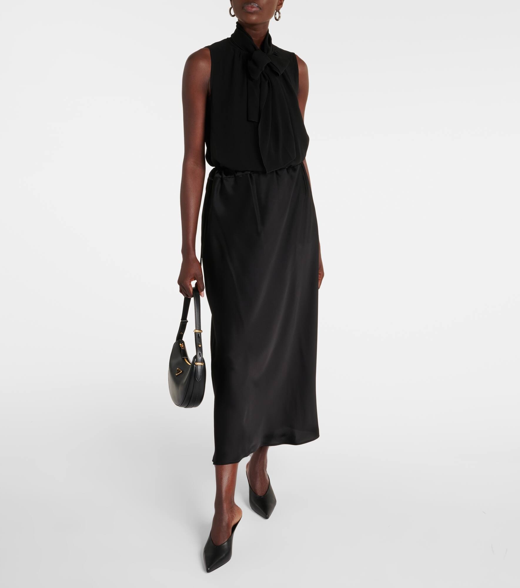 Editore satin midi skirt - 2