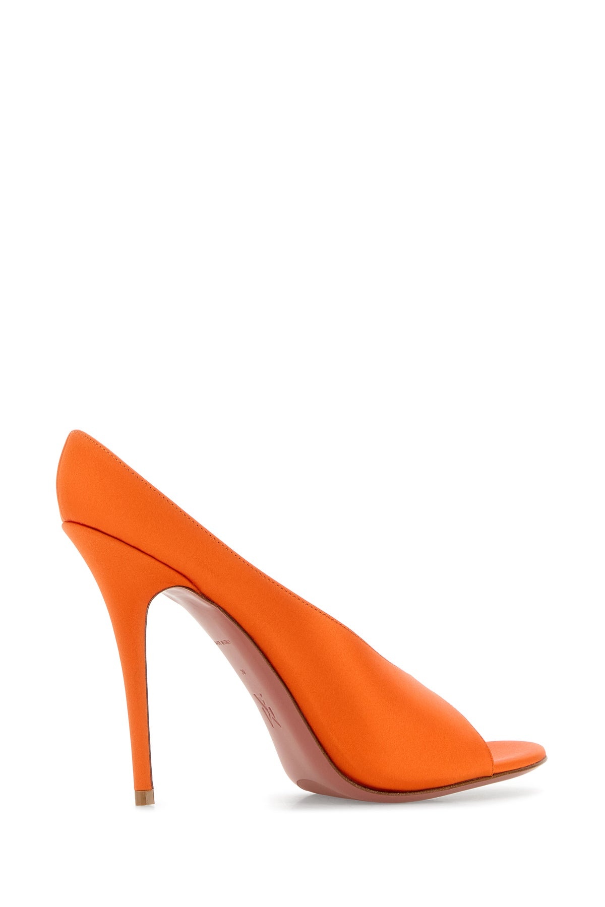 Orange satin Anok 105 mules - 3