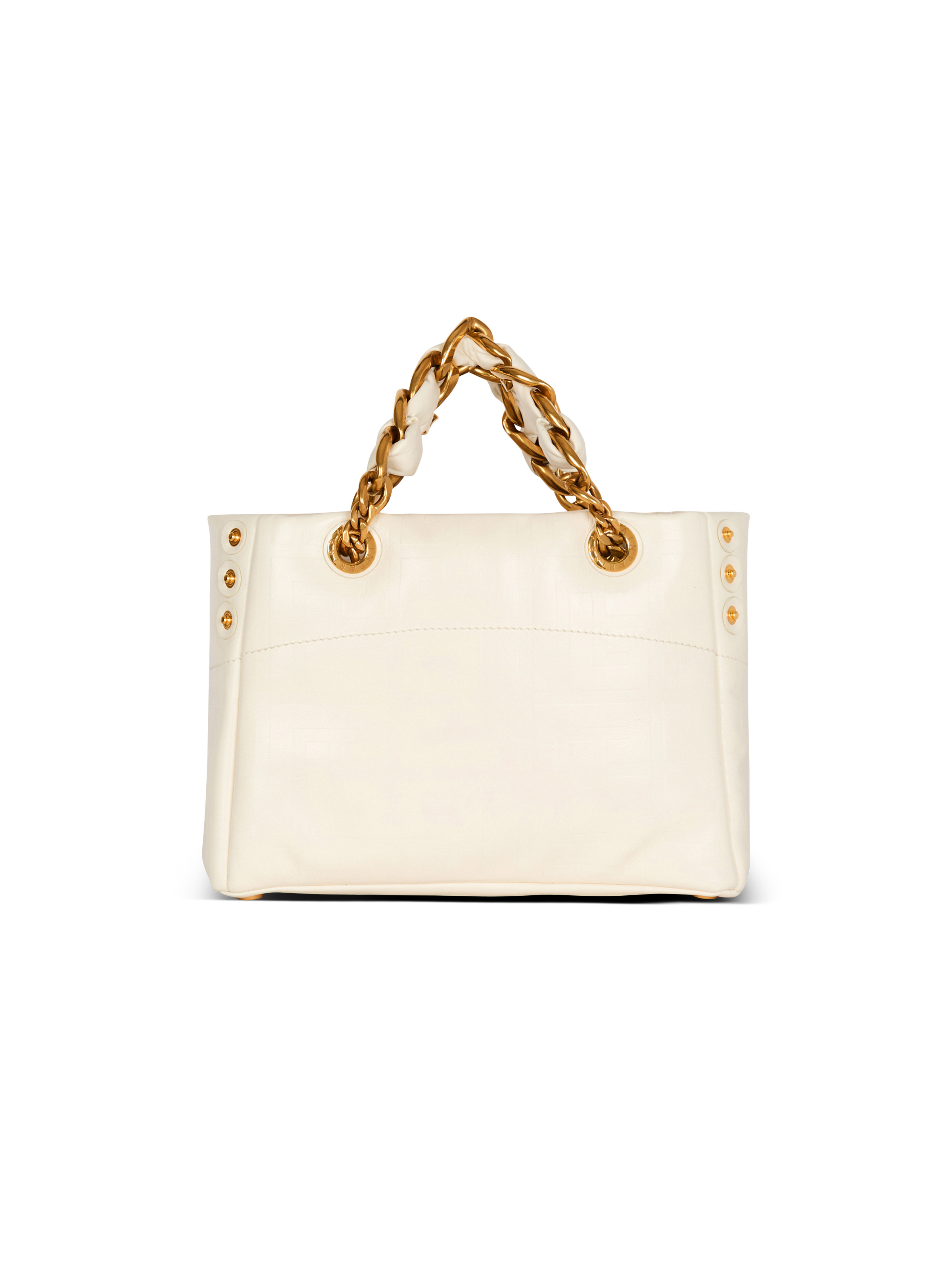 Small 1945 Soft bag in embossed crackled calfskin with a PB Labyrinth monogram - 4