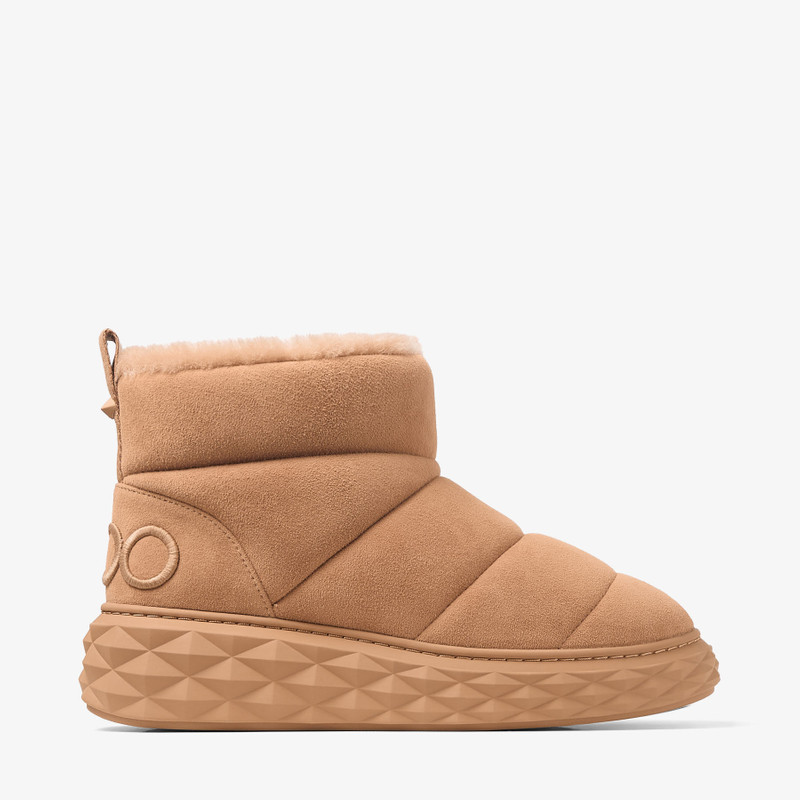 Xan Toffee Suede Ankle Boots with Shearling 1