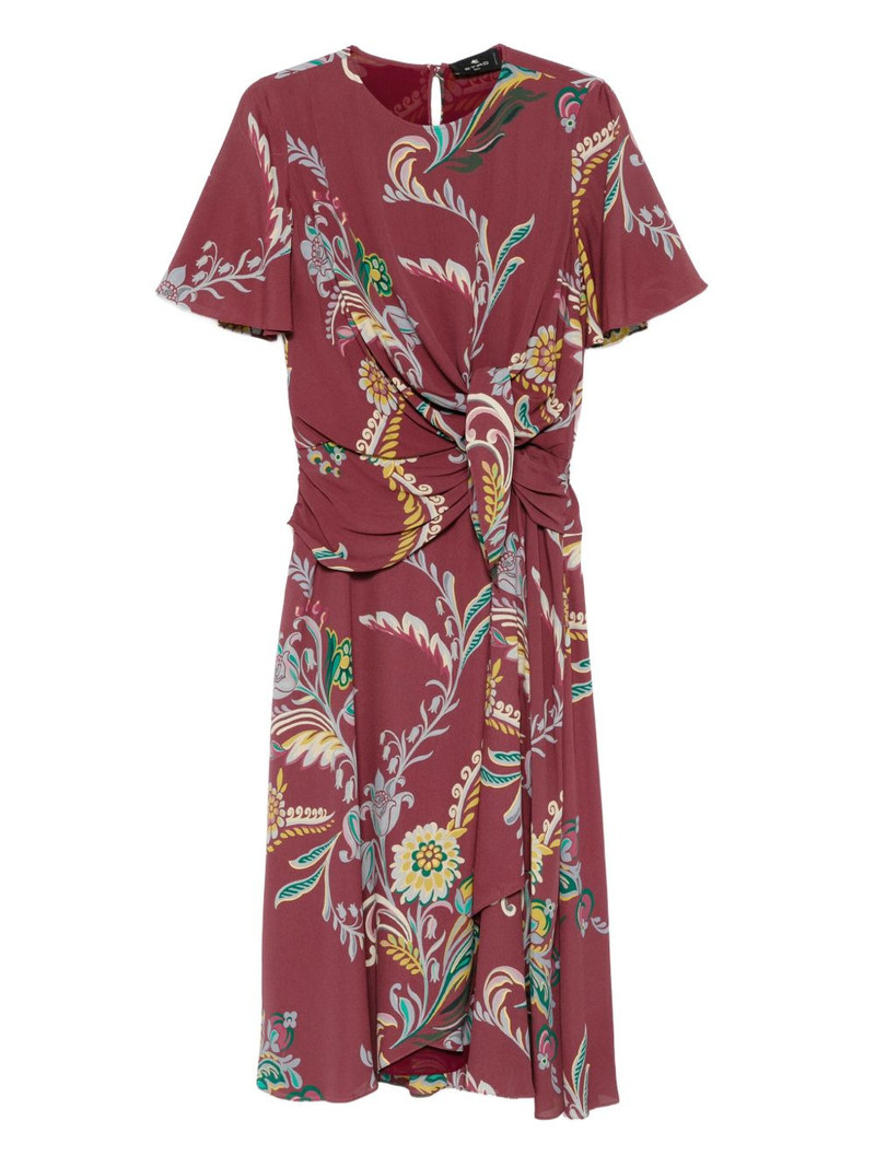 floral-print knot-detail dress 1