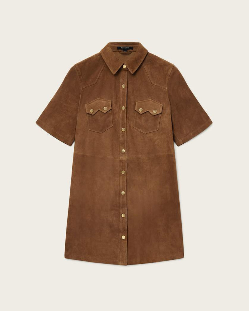 ROCK SUEDE MINI SHIRT DRESS 1
