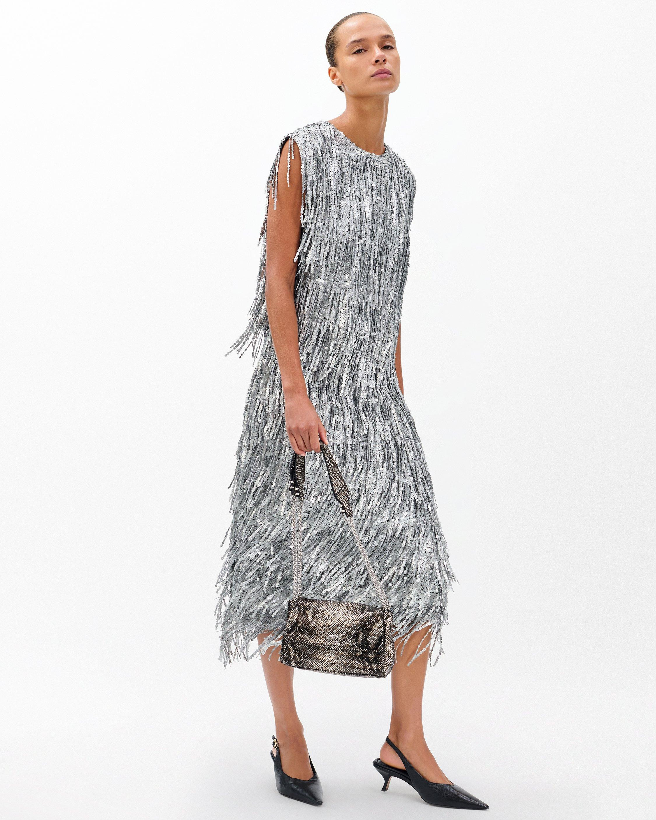 Billie Sequined Tassel Midi Skirt - 4