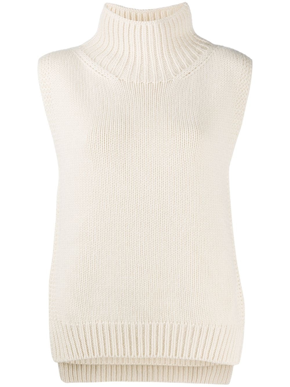 asymmetric hem knitted top - 1