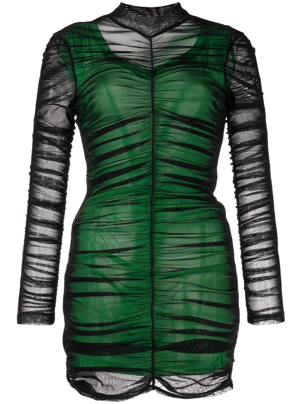 double layer ruched dress - 1