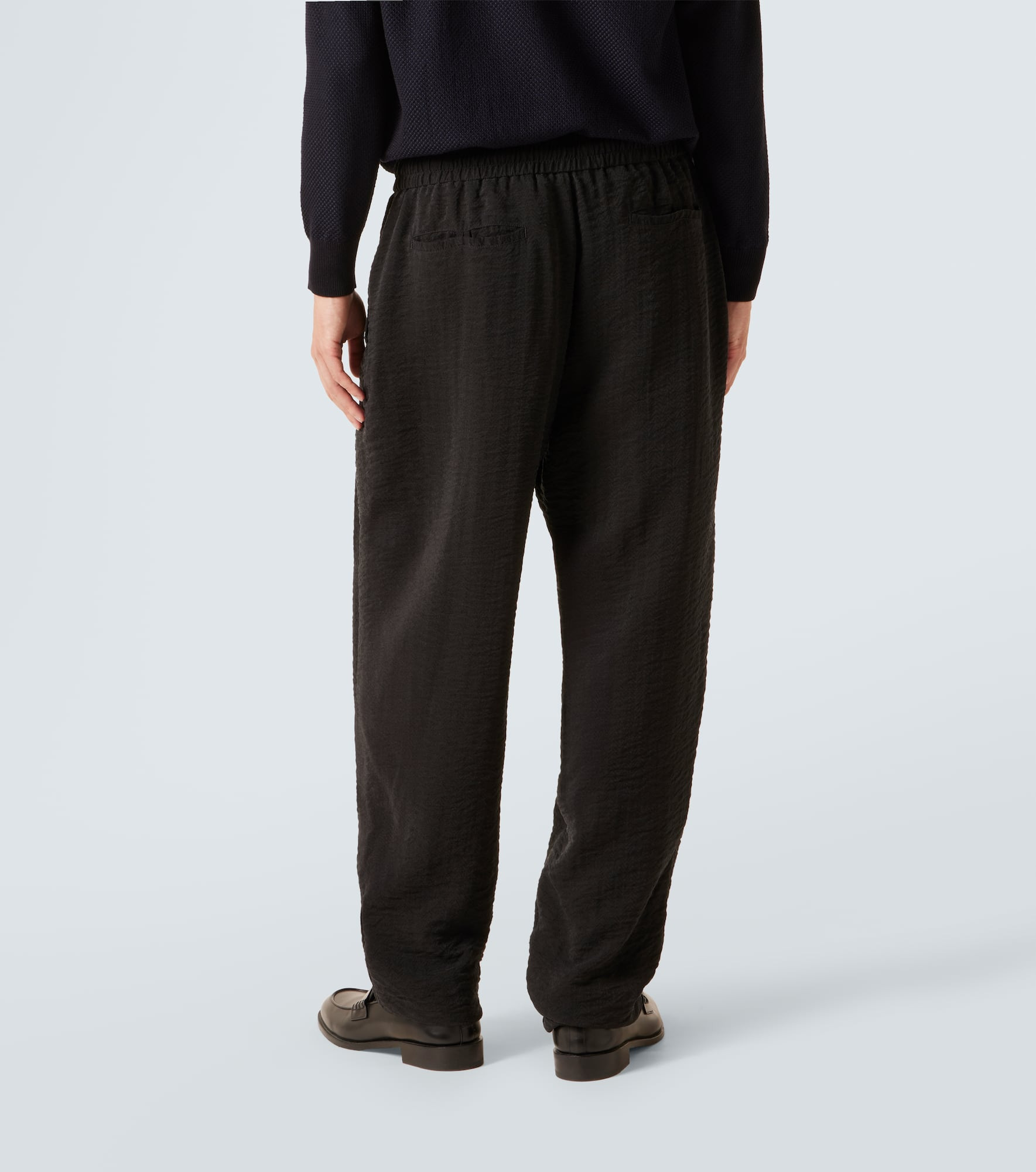Jacquard straight pants - 4